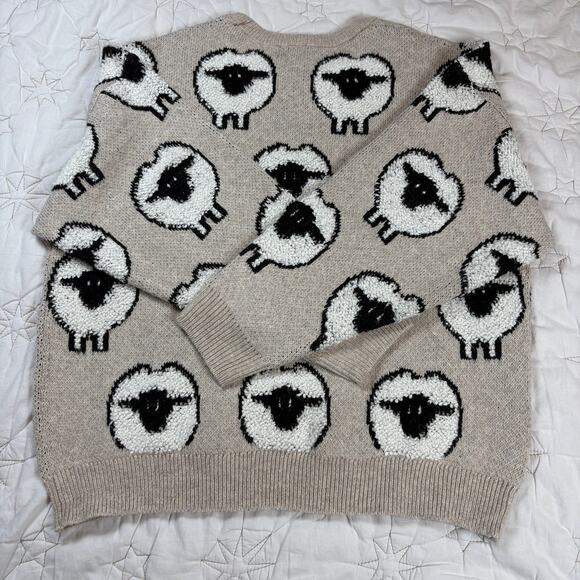 NWT Woolrich x Target Adult Sheep Print Crewneck Pullover Sweater Size XL - Picture 4 of 5